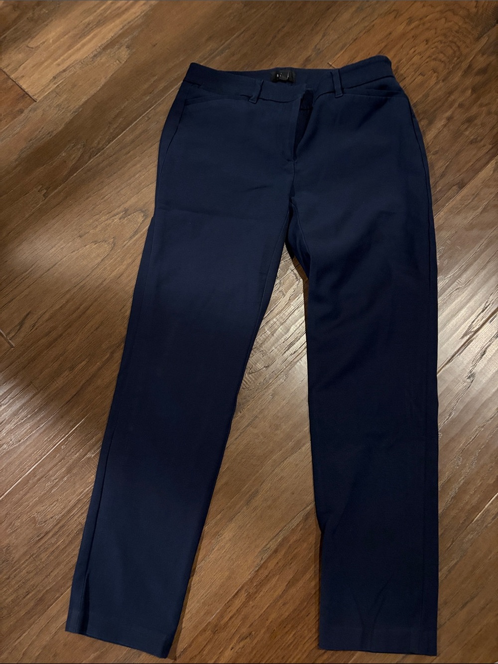 White House Black Market Women's Navy Straight-Leg Trousers